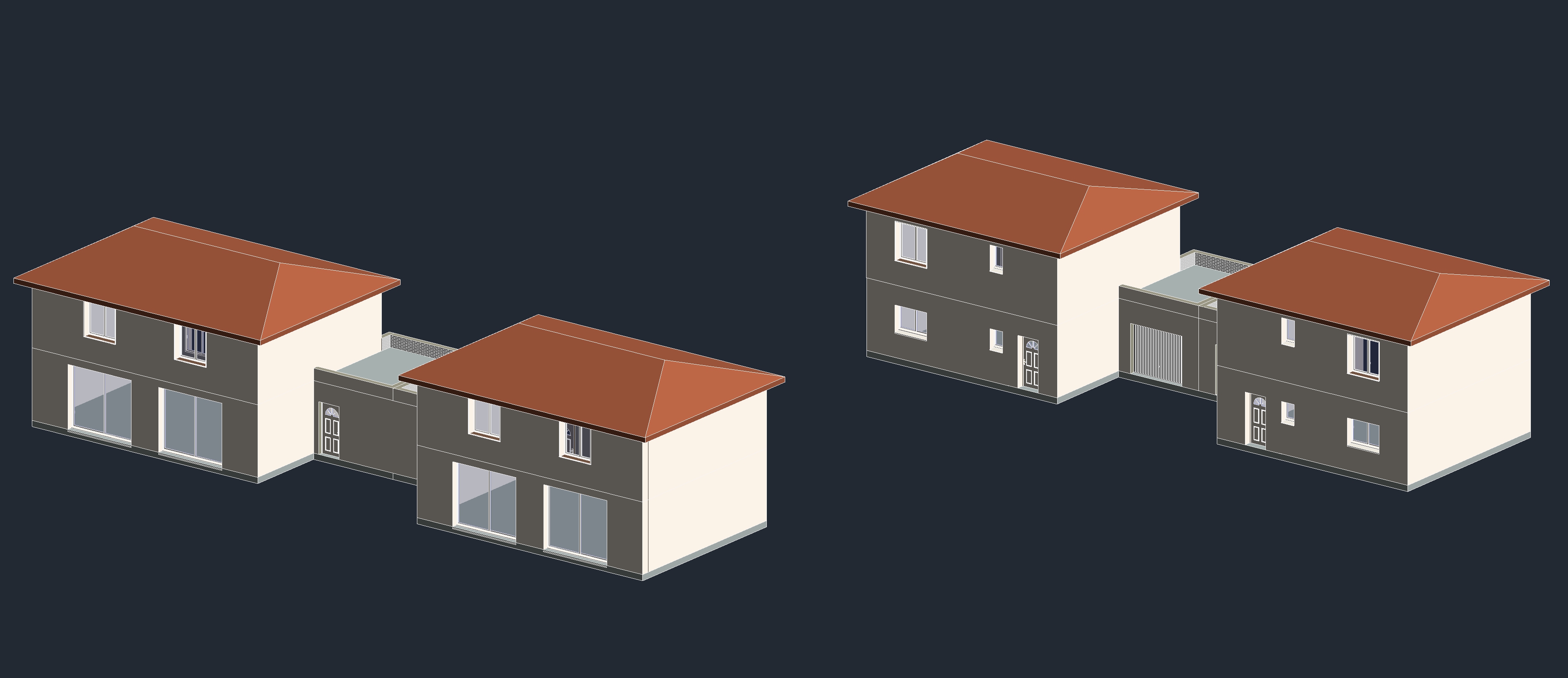 Résidence de 4 maisons contemporaines à Boussens