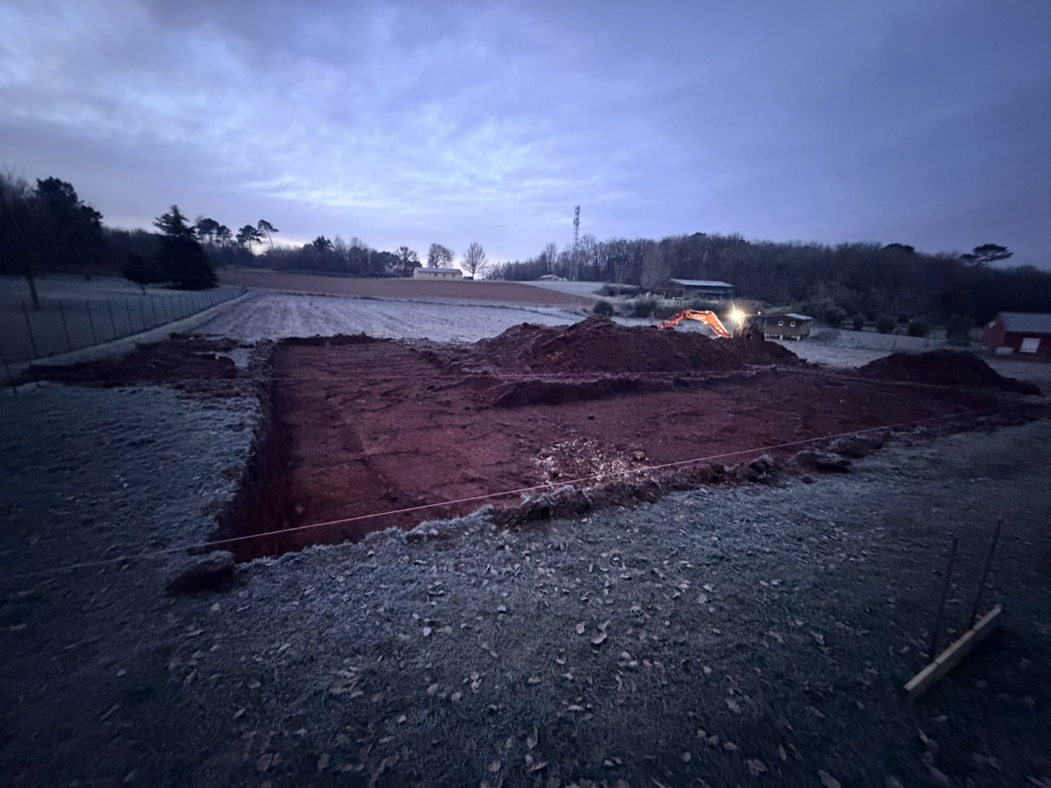 Terrassement du projet à Meyrals